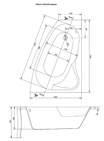����� ������� SICILIA 140x100 ������,������������� (��� �����), ����� Cersanit